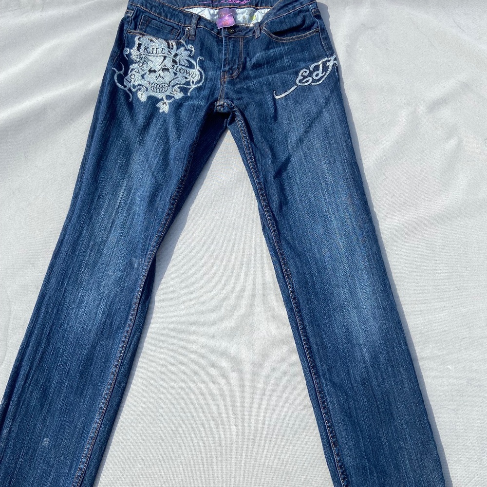 Ed Hardy Love Kills Slowly Women's  Size 10 VTG Y2K Jean